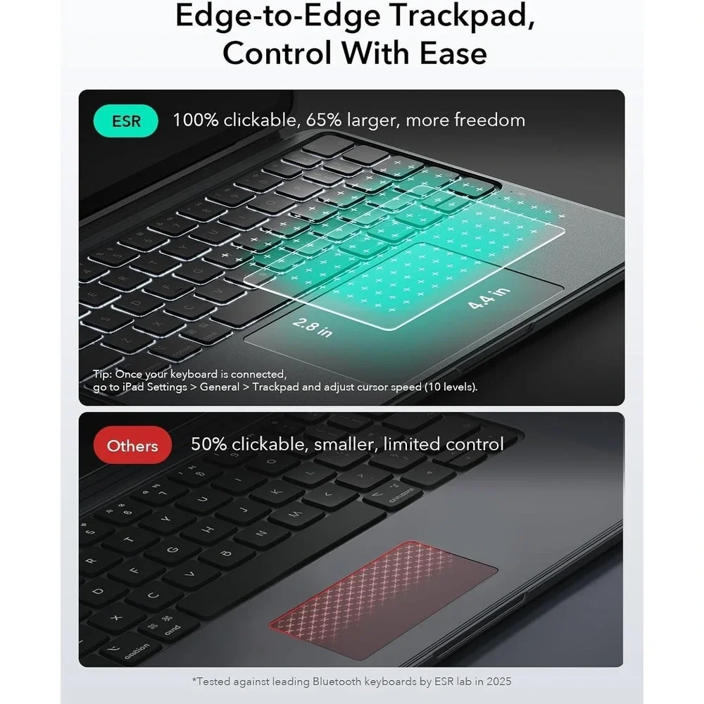 ESR Shift Series Keyboard Case iPad Air 11 M3 M2 10.9 5th 4th Gen
